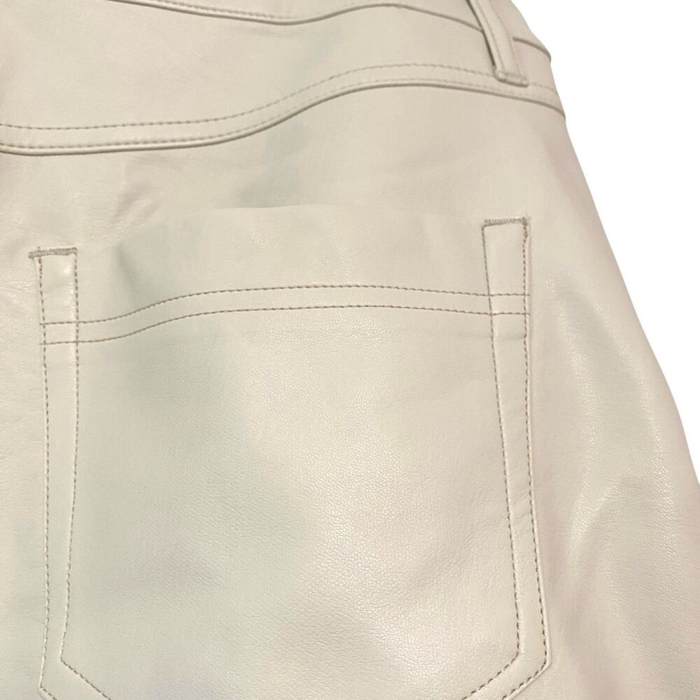 Free People We The Free Wynn’s Vegan Faux Leather Bone Cream Mini Skirt size 31 - Picture 9 of 11